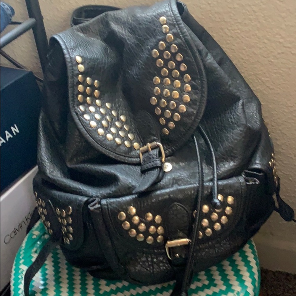 Leather backpack